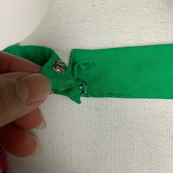 SOLD Crew Green Floral short Dress 100% Silk - Picture 8 of 8